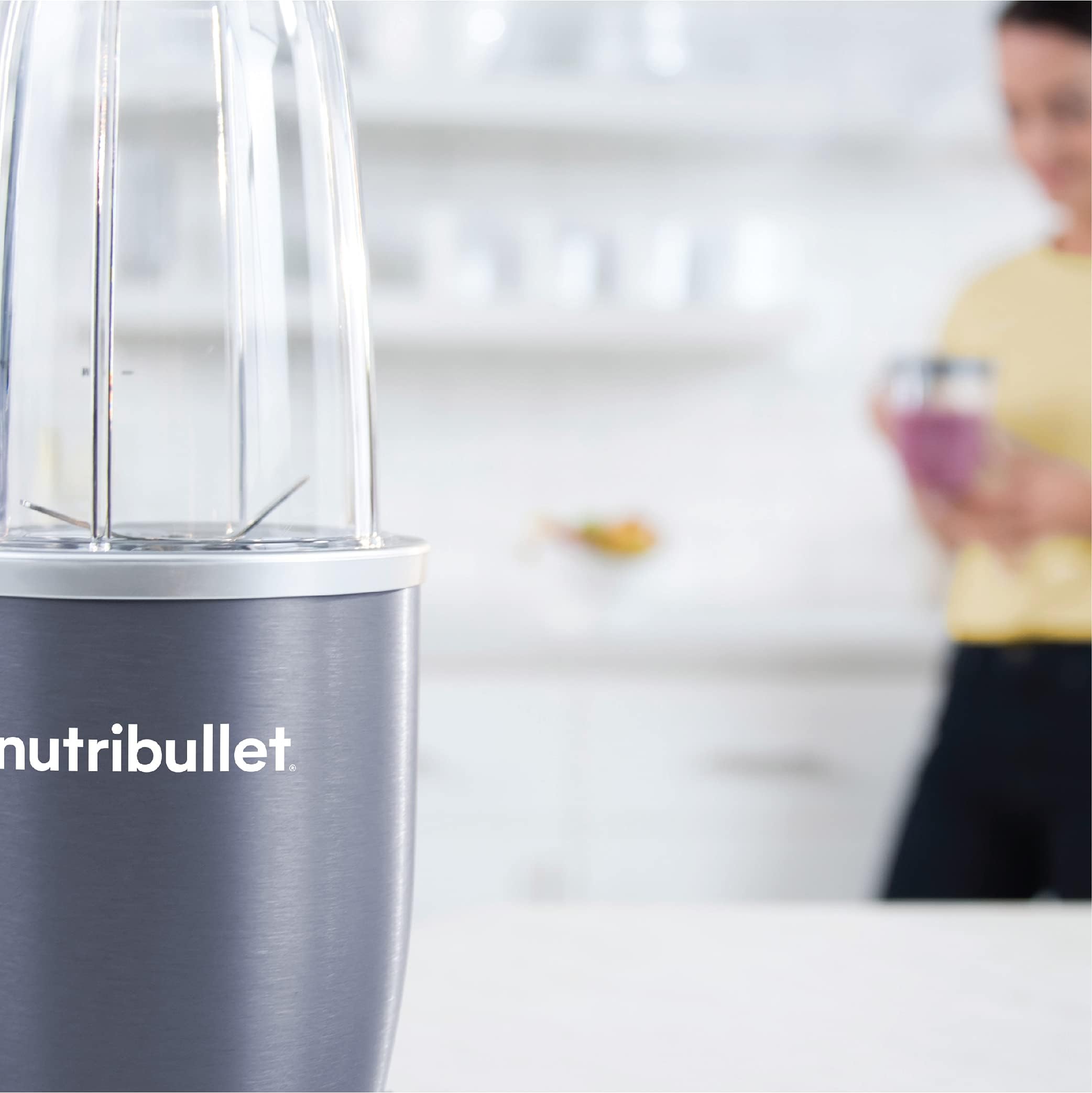 Nutri Bullet Grey Countertop Blender 600 Watt 1 year manufacturer warranty خلاط رمادي من نيوتري بوليت بقدرة 600 واط Nutri Bullet Grey Countertop Blender 600 Watt 1 year manufacturer warranty خلاط رمادي من نيوتري بوليت بقدرة 600 واط